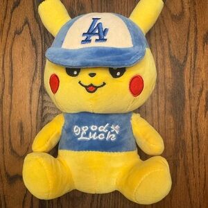 Blue & Yellow Good Luck Plush Pikachu Hat Toy